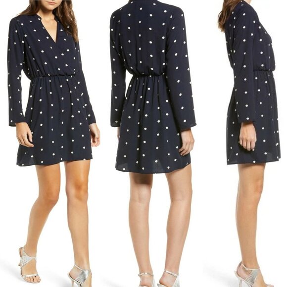 Women's All In Favor Lily Long Sleeve Surplus Dress, size large - Picture 1 of 13